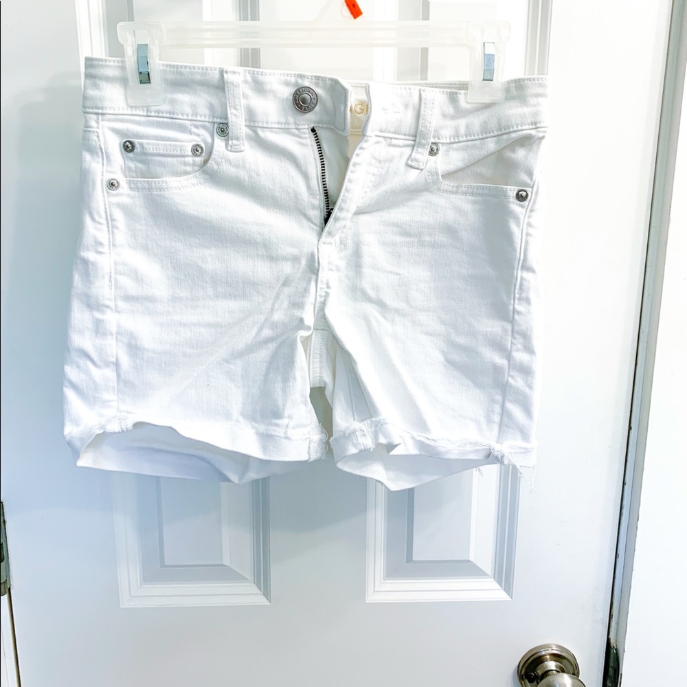 White American eagle jean shorts